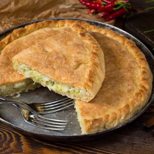 Пирог с сырной начинкой и шпинатом