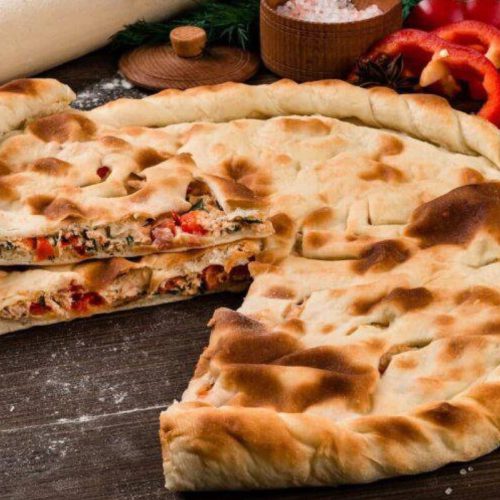 Пирог с цыплёнком и овощами
