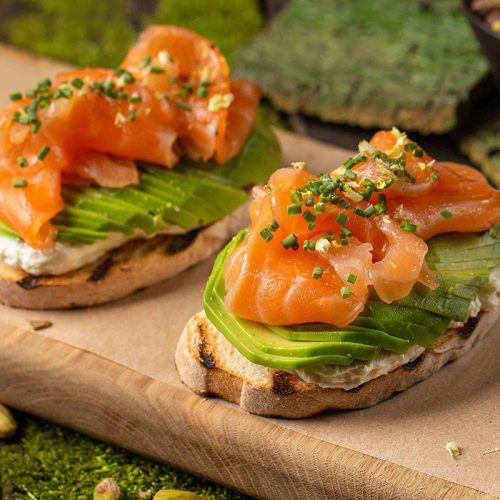 Сет из 12 брускетт «Salmon & Avocado Freshness»